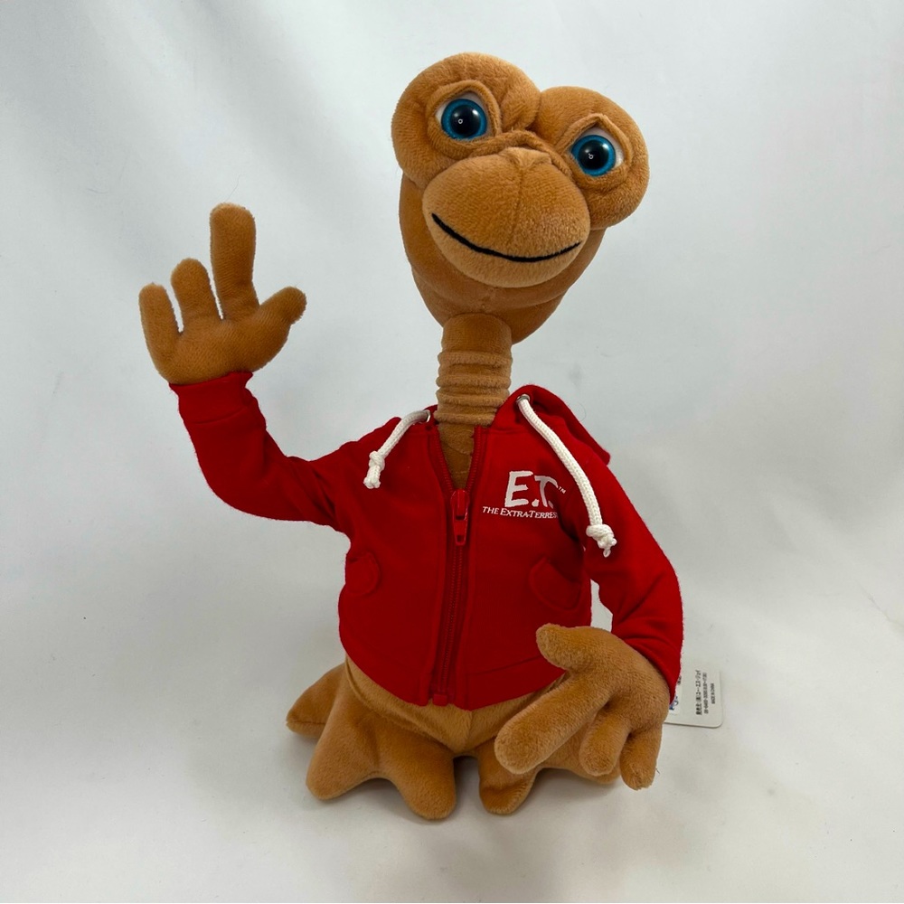 E.T. Alien Universal Studios Japan USJ Posable Plush Stuffy Red Hoodie 9” - 10”